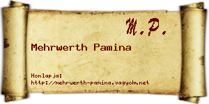 Mehrwerth Pamina névjegykártya